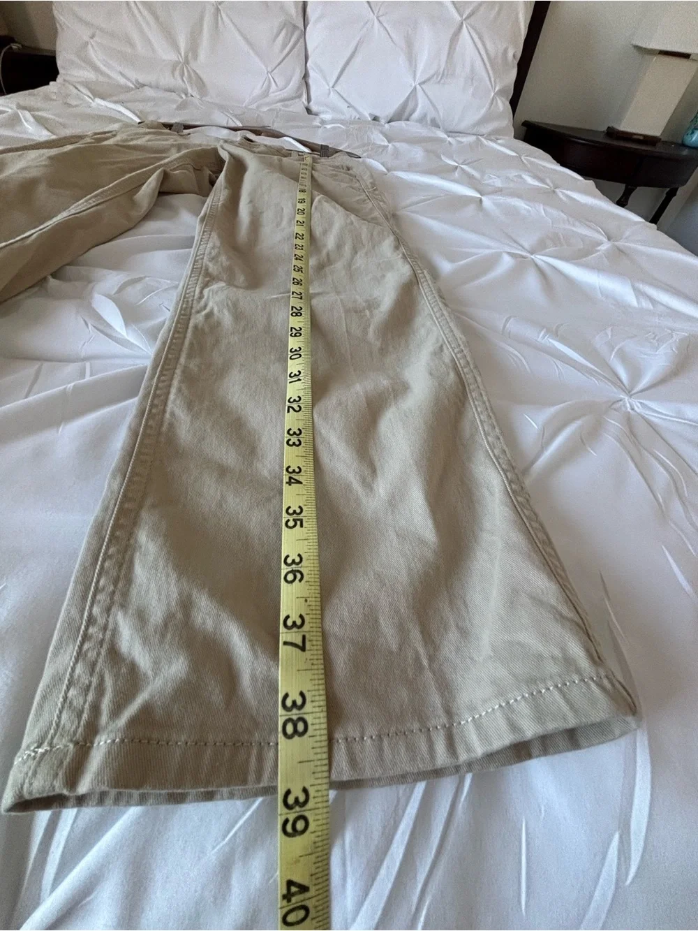 Womens Khaki Straight Fit Pants
